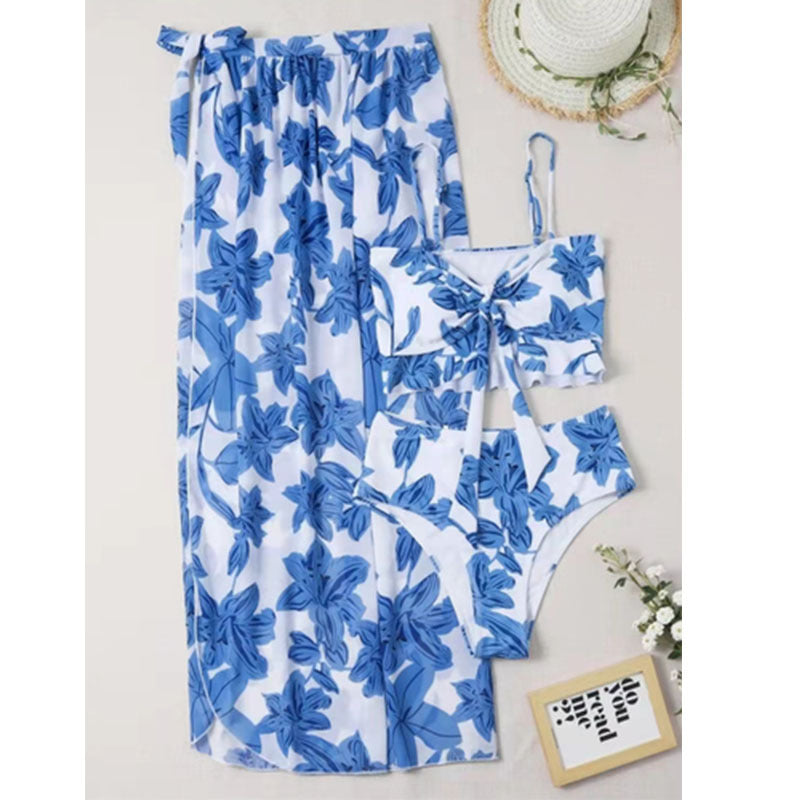 Wholesale Sexy High Waist Two-piece Polyester Swimwear